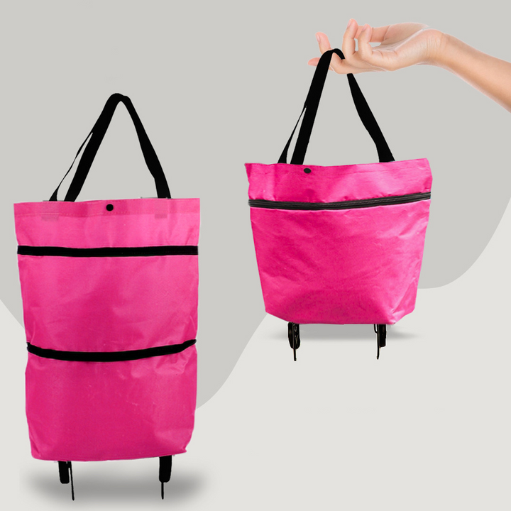 Modernes Design: Unisex Einkaufstrolley mit Rollen, faltbar, ergonomischer Griff, leicht zu manövrieren.