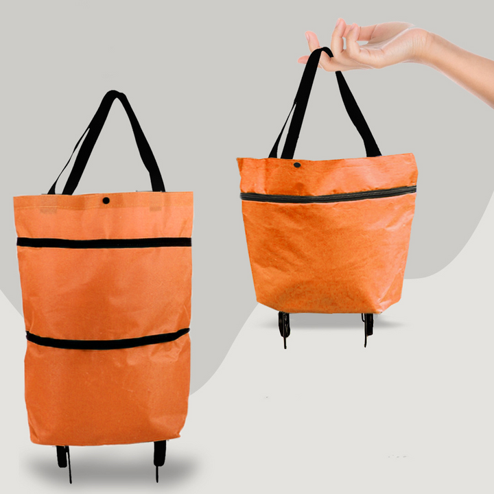 Wiederverwendbare faltbare Einkaufstasche mit Rollen, multifunktionaler Unisex Shopper, ideal für den Alltag.