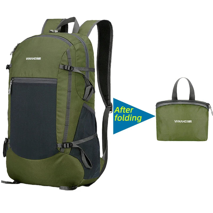 Unisex-Leichtgewicht-Rucksack (18L) getragen, faltbar & bequem für Wanderung oder Reise. Robustes Polyester.