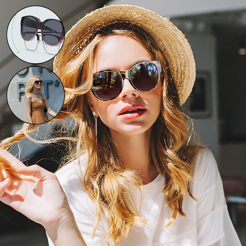 Stilvolle Fit Over Sonnenbrille im Katzenaugen-Design, polarisiert und mit UV400 Schutz.