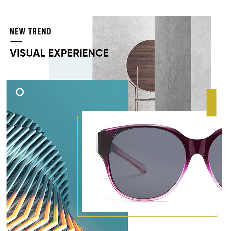 Modische Katzenaugen Fit Over Sonnenbrille, polarisiert für verbesserten Sehkomfort & UV400.