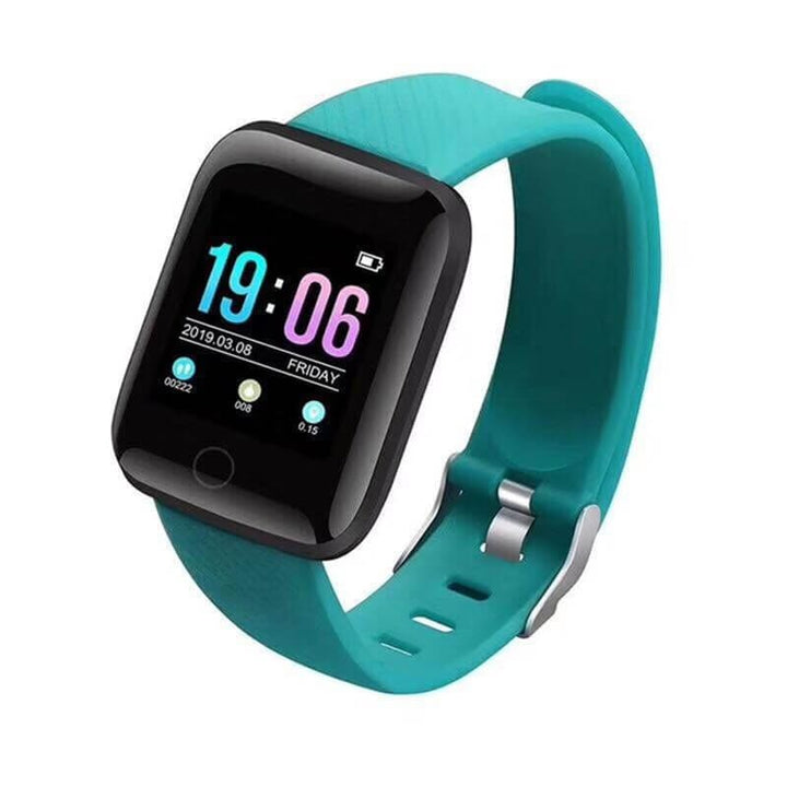 Intelligente Fitnessuhr mit integriertem Schrittzähler, Entfernungsmesser und vielen Sportmodi, unisex.