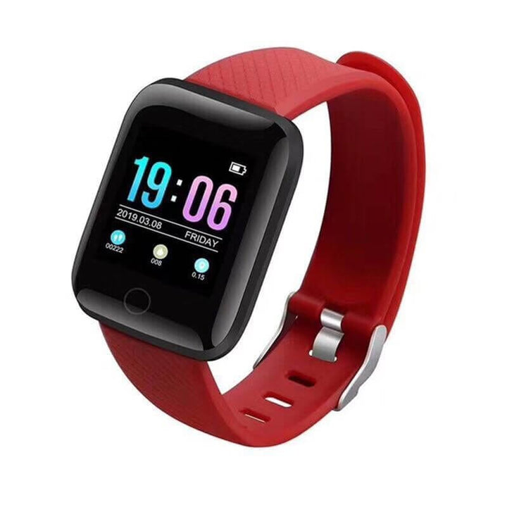 Smartes Wearable, unisex, verbindet sich mit dem Smartphone, zeigt Benachrichtigungen und Gesundheitsdaten an.