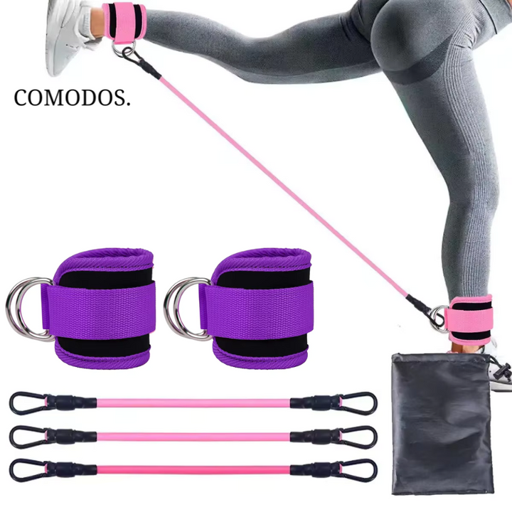 Tragbare Fitnessbänder für das Gesäßtraining, Beintraining und mobiles Workout.