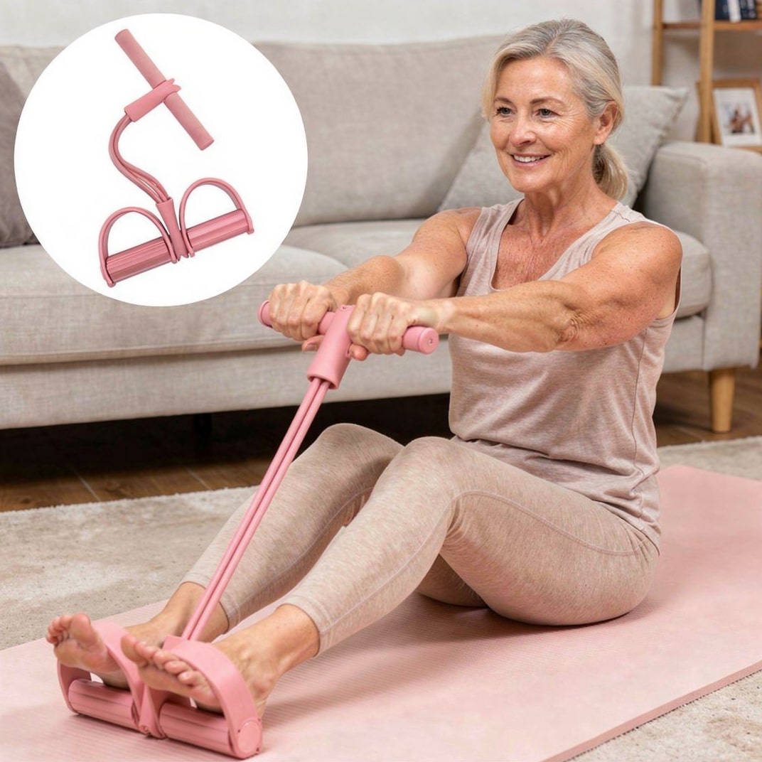 Hochwertiges Resistenzband-Set für effektiven Muskelaufbau, Workout und mobile Sportübungen.