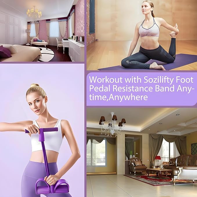 Vielseitiges Fitnessband-Set mit Griffen und Schlaufen für individuelles Ganzkörper-Workout.