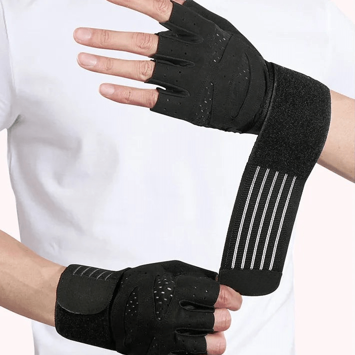 Rutschfeste Unisex Gym-Handschuhe mit Handgelenkstütze für Kraftsport & Gewichtheben.