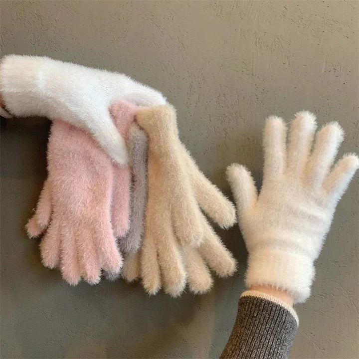 Stylische flauschige Winterhandschuhe für Damen & Herren, atmungsaktiv & sehr warm.