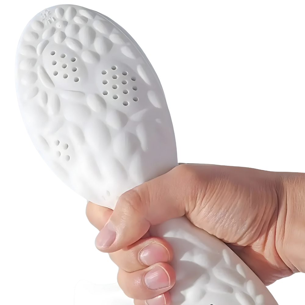 Orthopädische FlexiStride Laufsohlen bieten Unterstützung bei Plantarfasziitis & Fersensporn für Schmerzlinderung.