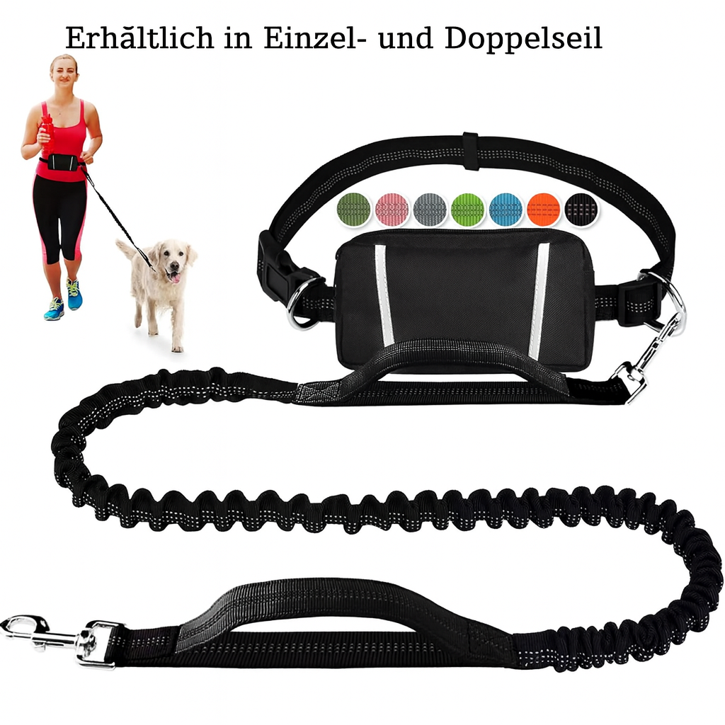 Unisex Freihand-Hundeleine mit Hüftgurt für Kontrolle & Komfort beim Laufen.