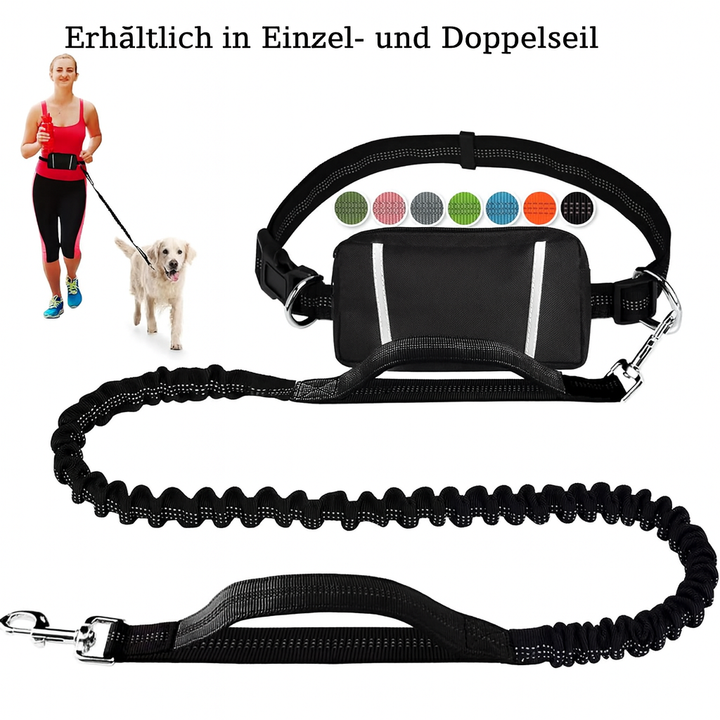Unisex Freihand-Hundeleine mit Hüftgurt für Kontrolle & Komfort beim Laufen.