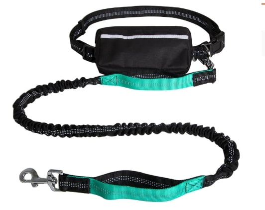 Allwetter Freihand-Hundeleine mit Hüftgurt; langlebiges Hundezubehör für Outdoor.