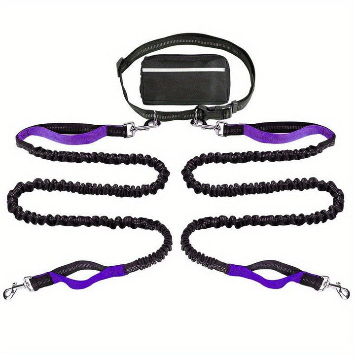 Hochwertige Nylon-Freihandleine mit Hüftgurt, ideal für Sportler & Hundefreunde.