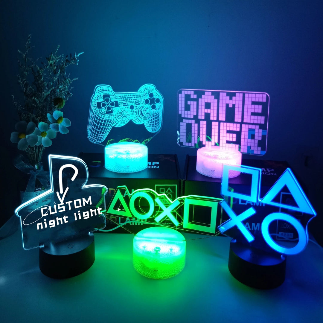 Unisex Gaming-Nachtlicht mit LED, schafft magische Atmosphäre für Gamer-Schlafzimmer.