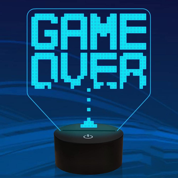 Modernes Gaming-Nachtlicht mit LED, stilvolle Dekoration für Gamer-Schlafzimmer.