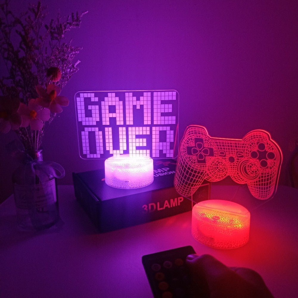 Komfortables Gaming-Nachtlicht, LED-Stimmungslicht für entspanntes Ambiente im Gamer-Schlafzimmer.