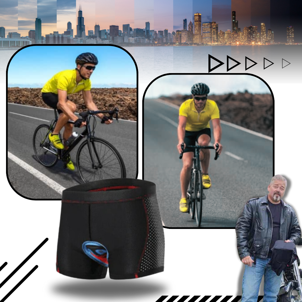 Kurze Fahrradhose, unisex, gepolstert, ideal für Radsport und intensive Trainingseinheiten auf dem Bike.
