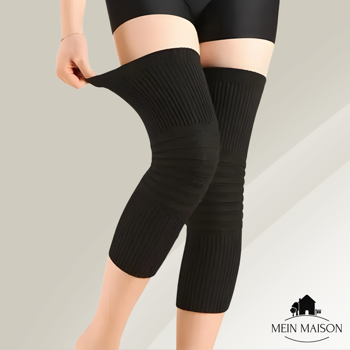 Hochwertige gestrickte Unisex Kniewärmer, flexibel & warm für effektiven Knieschutz im Sport & Alltag.