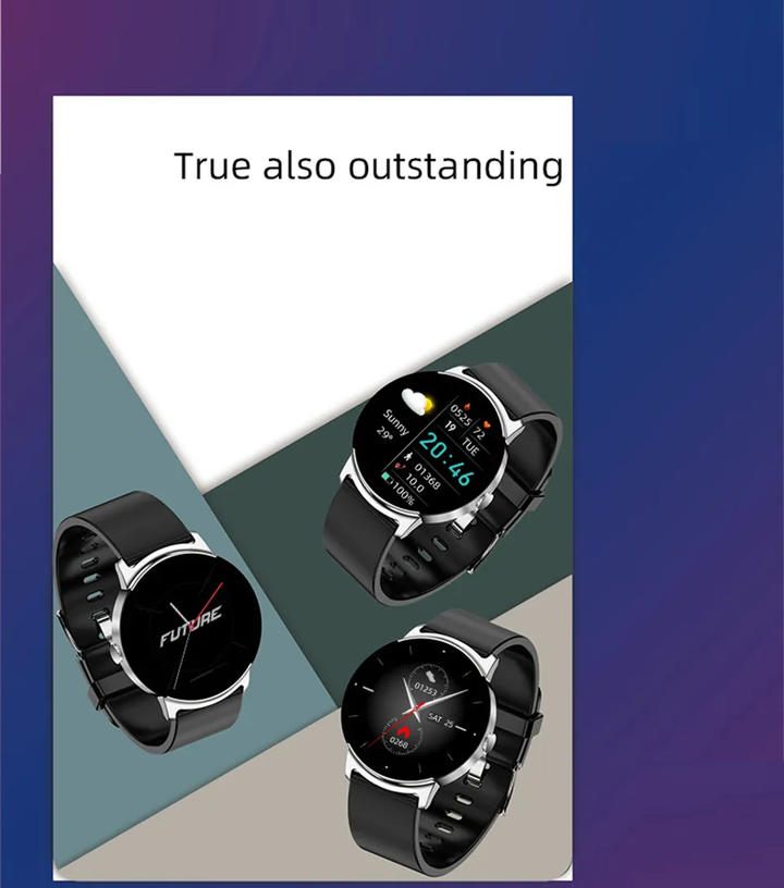Premium Gesundheits-Smartwatch: zeigt Vitalwerte, wasserdichtes Design & lange Akkulaufzeit.