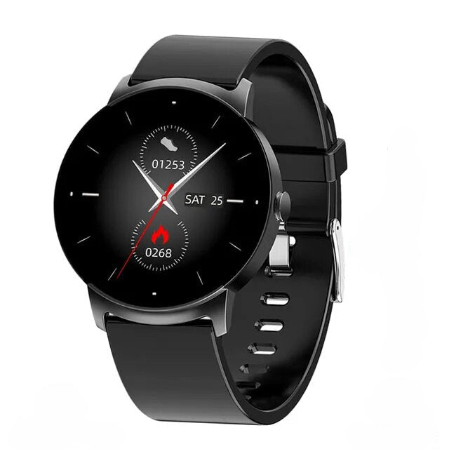 Unisex Smartwatch mit modernem Design: ideal für tägliche Gesundheitsüberwachung.