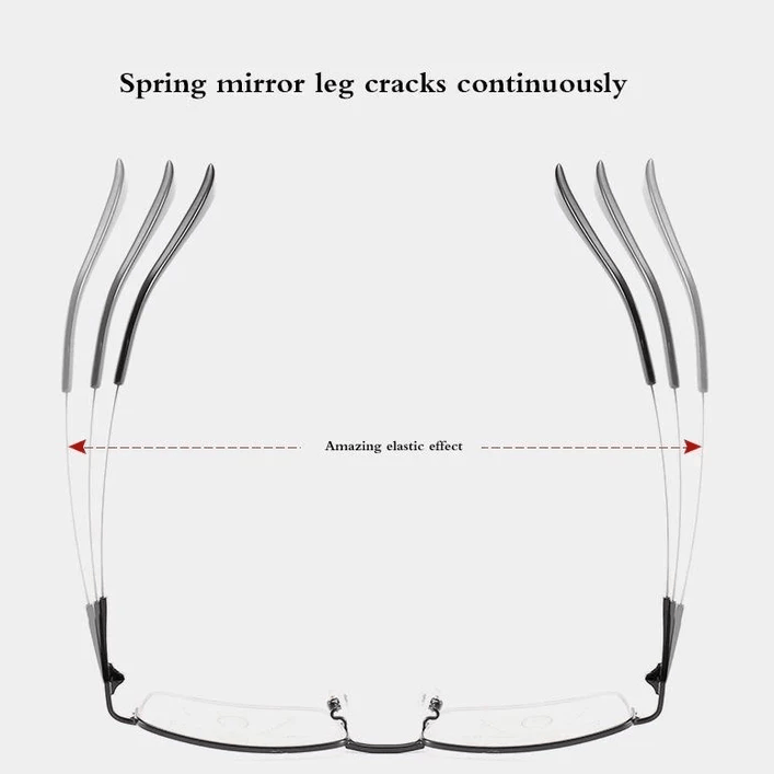 Leichte Unisex Gleitsicht-Lesebrille für Alltagsgebrauch, Titanrahmen für hohen Tragekomfort.