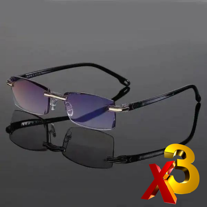 Leichte Unisex Gleitsicht Lesebrille mit Blaulichtfilter. Komfortables TR90 Gestell, ideal für Augenschutz im Alltag.