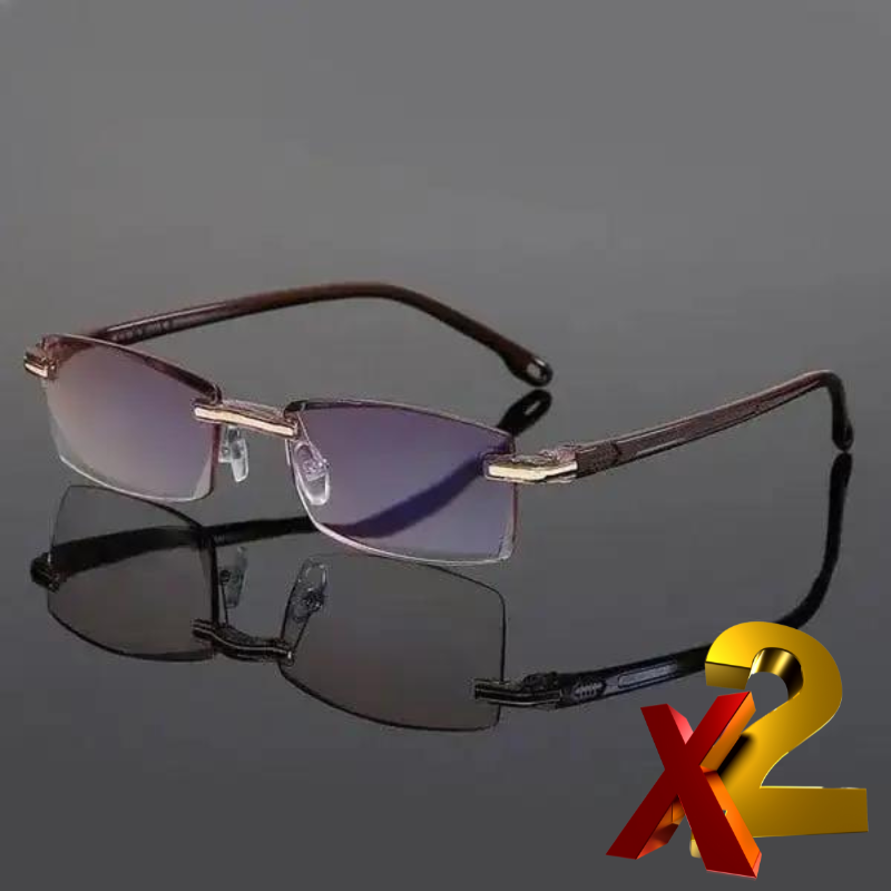 Unisex Gleitsicht Lesebrille mit HD-Harz Gläsern und Blaulichtfilter. Ultraleichtes Design schützt die Augen.