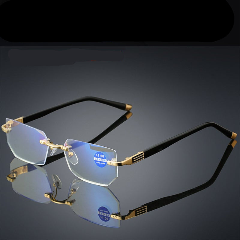Robuste Titan/TR90 Gleitsicht-Lesebrille, ultraleicht, mit Blaulicht- & UV-Schutz für gesunde Augen.