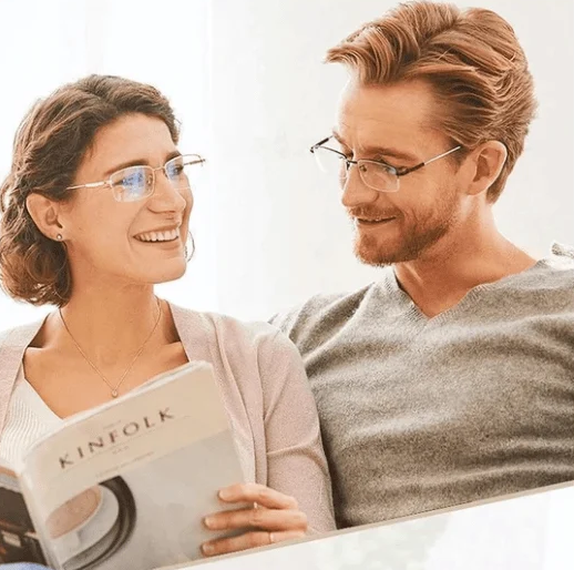 Schutzbrille: Gleitsicht-Lesebrille mit Blaulicht- & UV-Filter, ultraleicht, für Augenkomfort den Tag über.