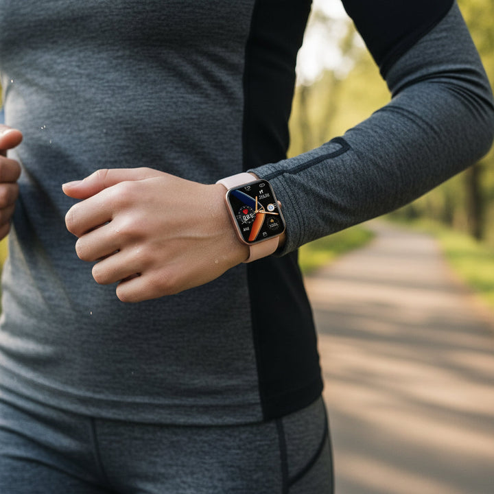 Moderne Unisex Gesundheitsuhr: GlucoWatch mit schmerzfreier Glukosemessung, Herzfrequenz & Fitness-Tracking.