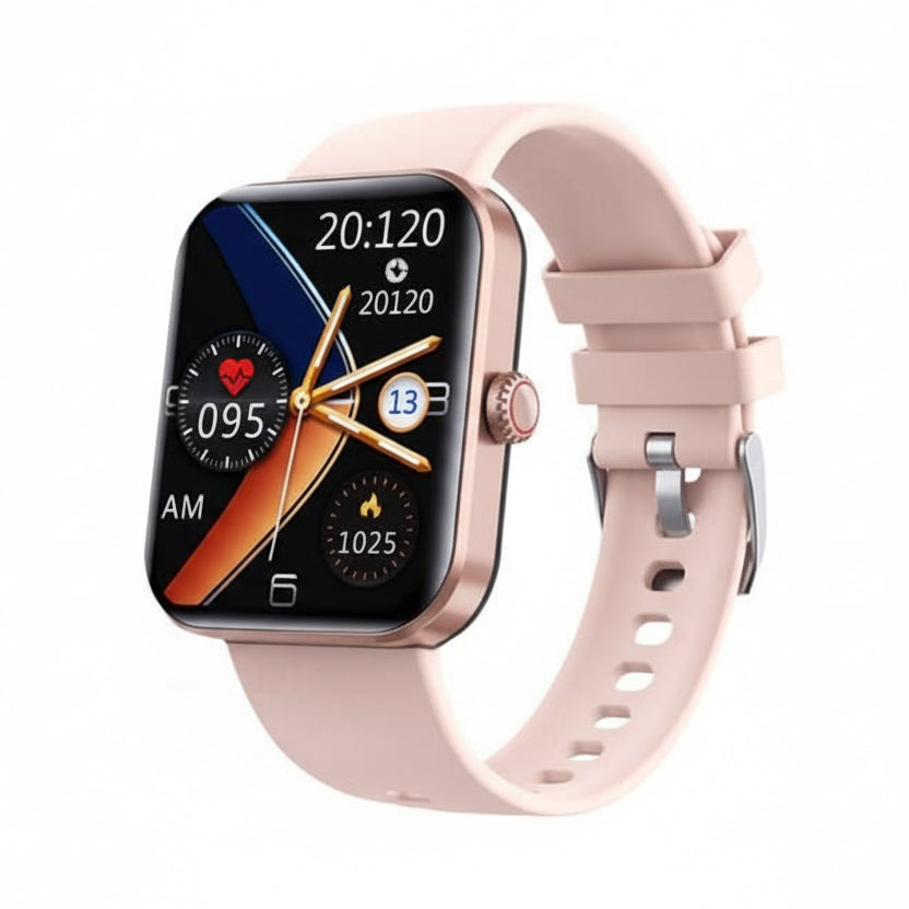 Die schmerzfreie GlucoWatch Smartwatch in Aktion; umfassender Glukose-, Schlaf- und Aktivitätstracker für Damen & Herren.