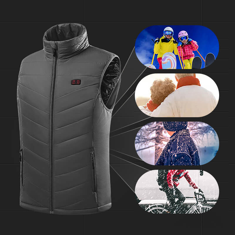 Unisex Graphen-Heizweste, USB-wiederaufladbar, warm für Winter & Outdoor-Aktivitäten.