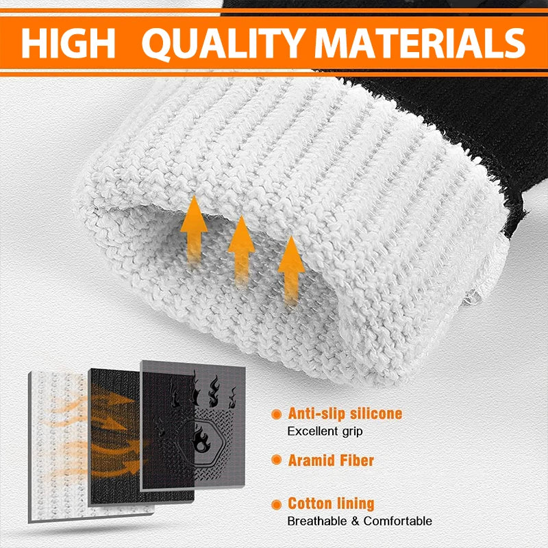 Hitzebeständiger Grillhandschuh hält heißes Grillgut sicher. Ideal für BBQ, Ofen & Camping. Perfekter Hitzeschutz.