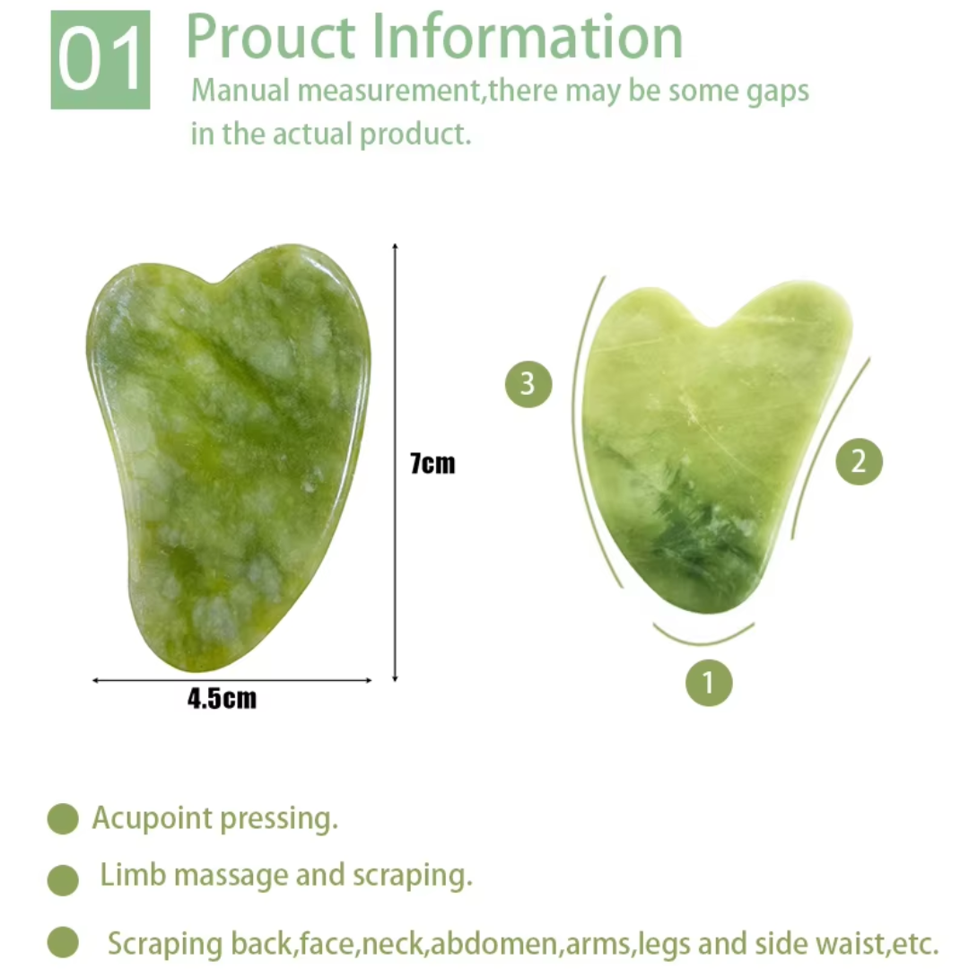 Unisex Jade Roller und Gua Sha Schaber Set. Fördert Durchblutung & sorgt für strahlende, glatte Haut.