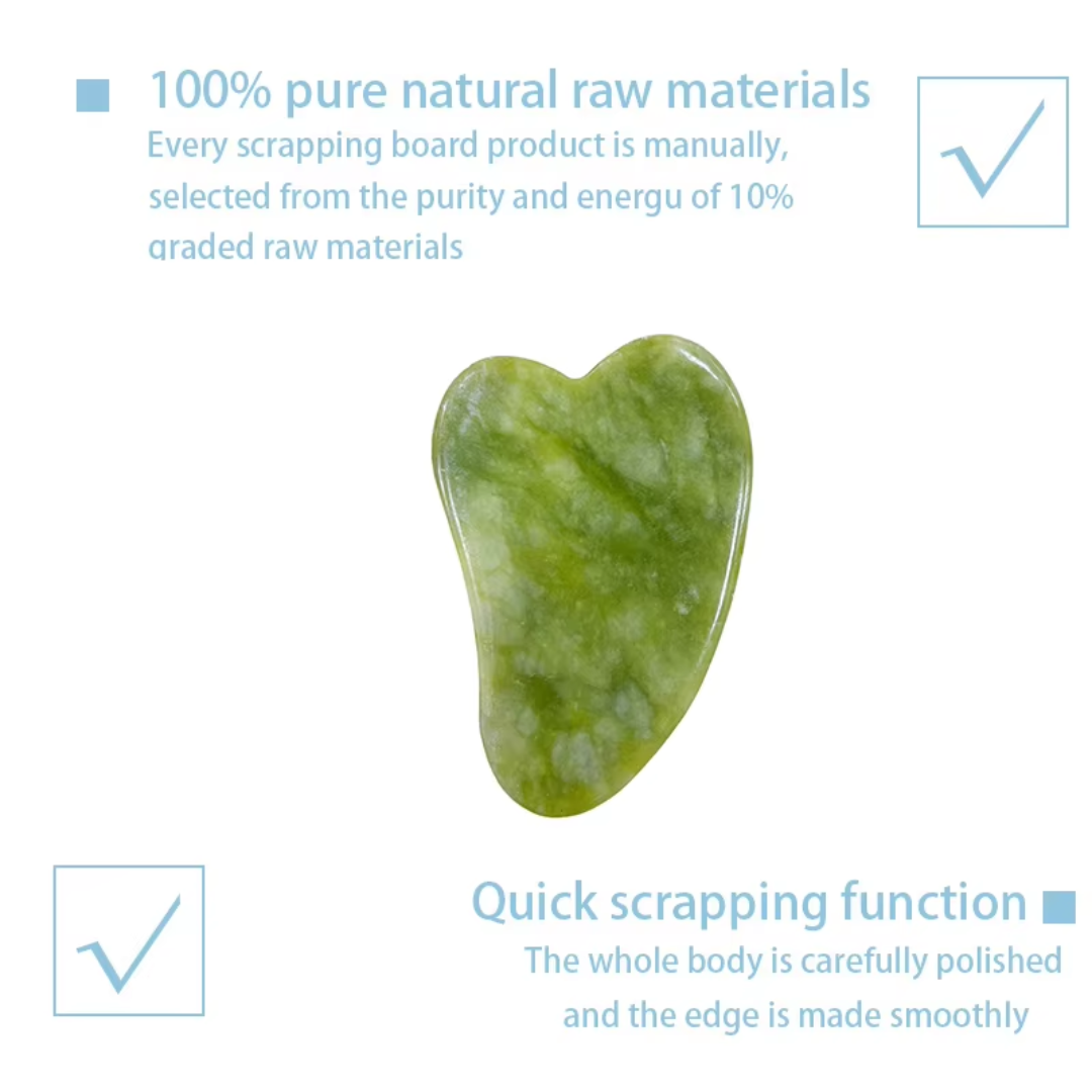 Anti-Aging Gua Sha & Jade Roller Set. Effektives Beauty Tool für Gesichtspflege, Lymphdrainage & Entspannung.