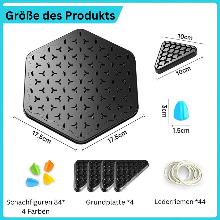 Kreatives Logik-Puzzle: Ein Unisex Gummiband-Denkspiel, das Problemlösung, Geometrie & strategisches Denken fördert.
