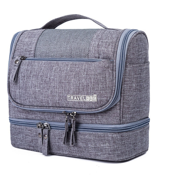 Unisex hängende Kulturtasche aus wasserdichtem Nylon, mit mehreren Fächern, ideal als Reise-Organizer.
