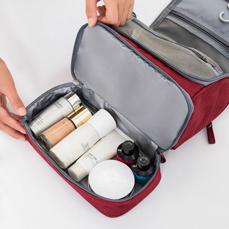 Kompakte hängende Kulturtasche, Unisex, für alle Reise-Toilettenartikel. Dein wasserdichter Reise-Organizer.