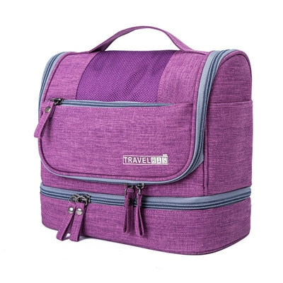 Hängendes Reiseetui, Unisex, für Toilettenartikel. Kompakte Nylon-Kulturtasche mit viel Stauraum.