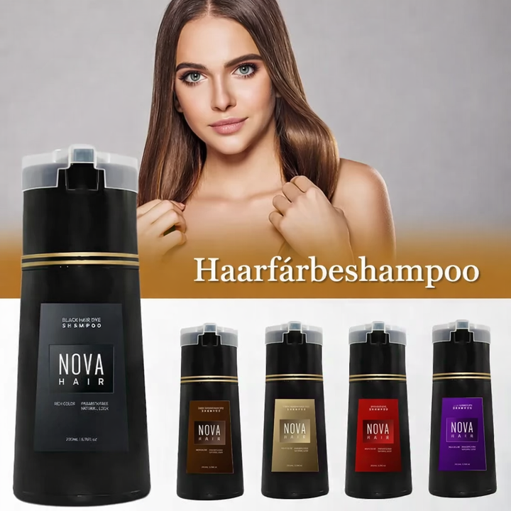 Unisex Haarfärbe Shampoo für schnelle Grauabdeckung und intensive Farbpflege.