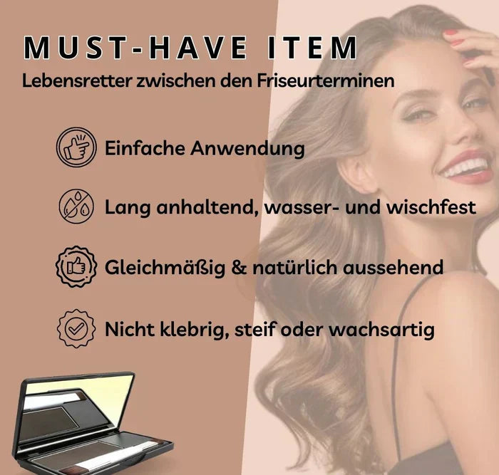 Makellose Haarlinien mit diesem unisex Haarkaschierer Puder; ideal für dünnes Haar.