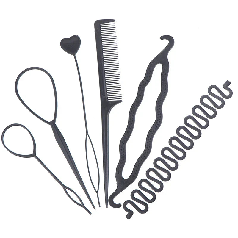 Styling-Set mit verschiedenen Haar-Tools für blitzschnelle, professionelle Frisuren zu Hause.
