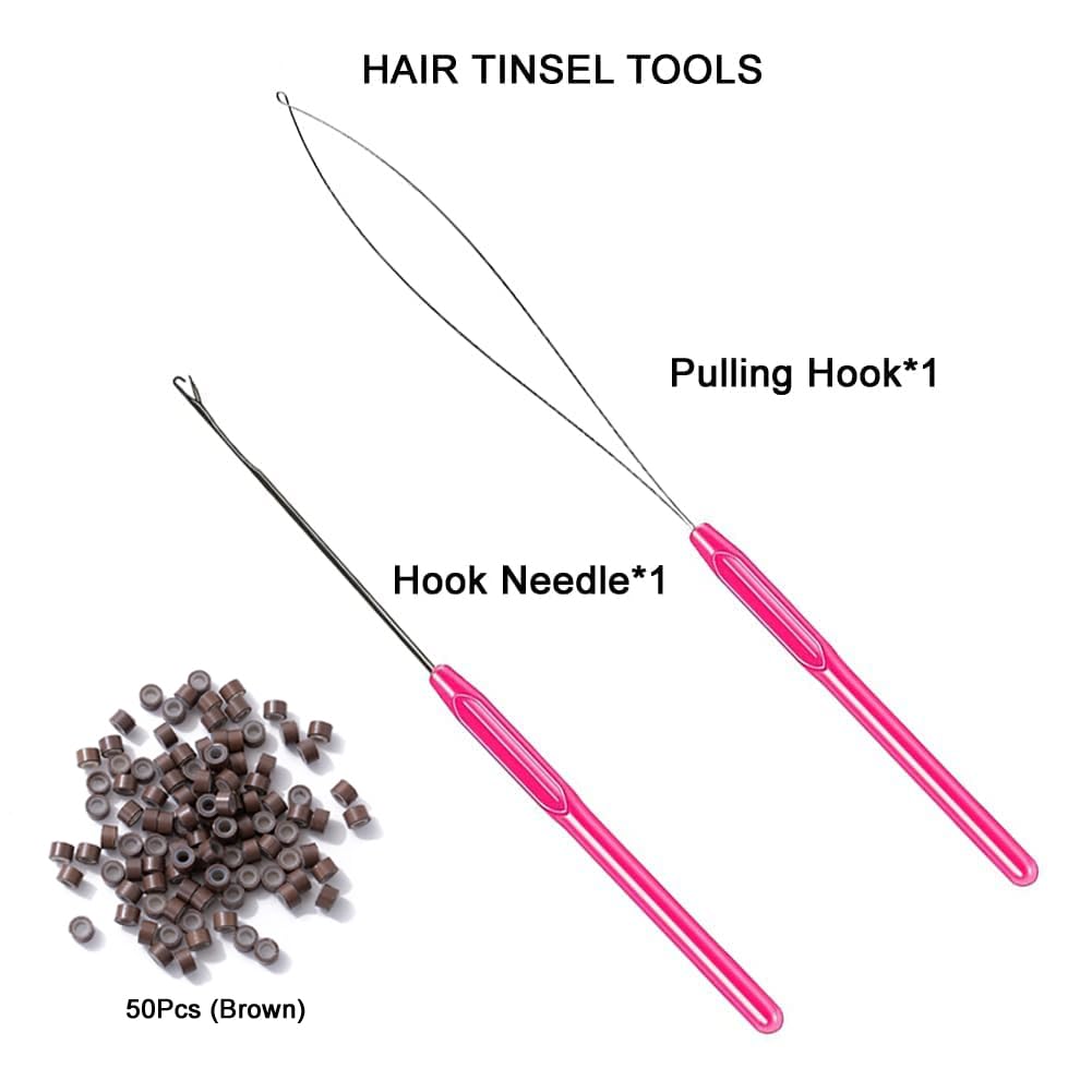 Styling-Kit mit langer Haartinsel, um funkelnde Glitzersträhnen in jede Frisur zu integrieren.