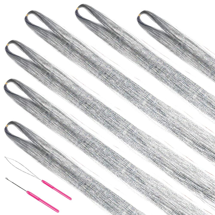 Professionelles Haartinsel-Set für lang anhaltende, schimmernde Glitzersträhnen.