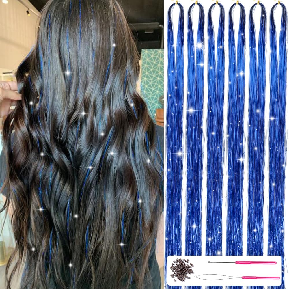 Einfach anwendbares Haartinsel-Kit für DIY Glitzerhaare und einen strahlenden Festivallook.