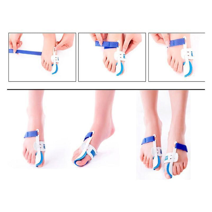Nachtschiene für Hallux Valgus, verstellbar, bietet orthopädische Unterstützung zur Zehenkorrektur im Schlaf.