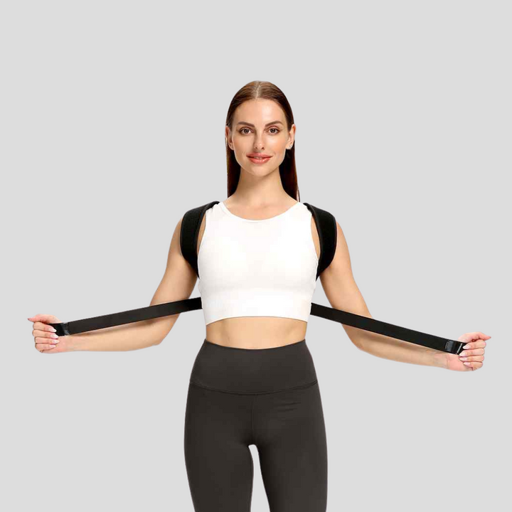 Ergonomische Rückenstütze für gesunde Körperhaltung & Schmerzlinderung. Fördert Wohlbefinden & Selbstvertrauen diskret.