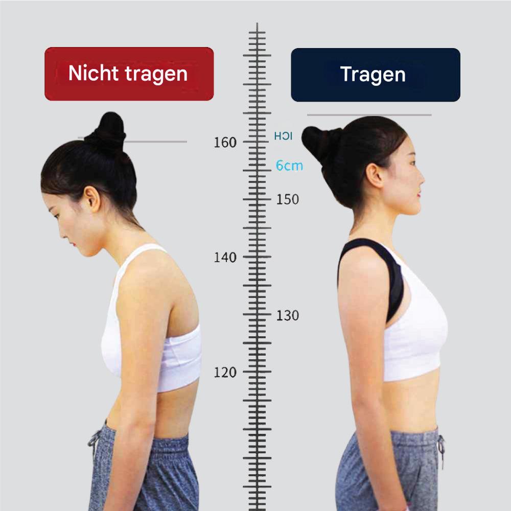 Effizienter Haltungskorrektor zur Verbesserung der Körperhaltung & Linderung von Rückenbeschwerden bei Unisex-Nutzung.