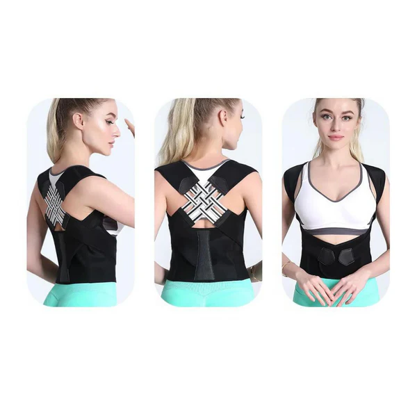 Unisex Rückenstütze in Rosa, ergonomisches Design für Haltungsverbesserung & effektive Rückenentlastung.