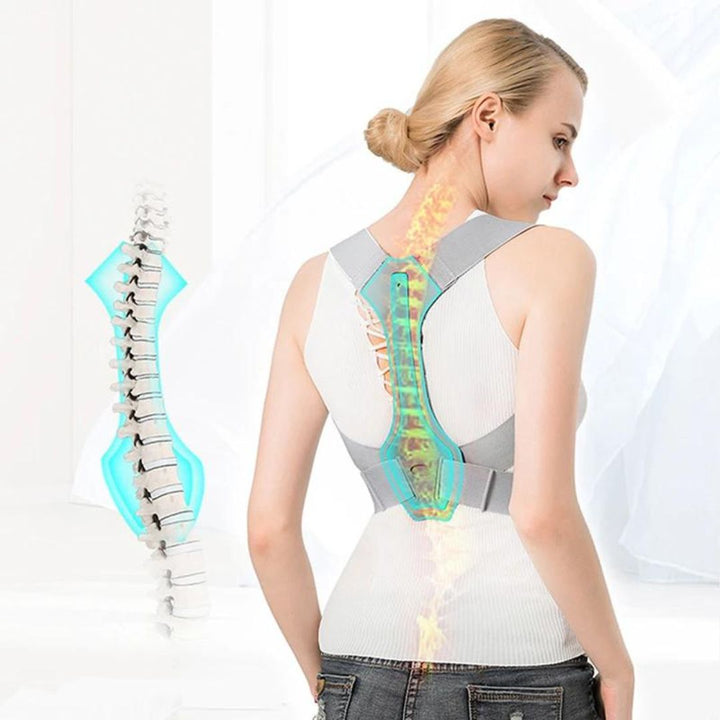 Unisex Haltungskorrektor mit verstellbarem Gurt für verbesserte Rückenhaltung und Schmerzlinderung.